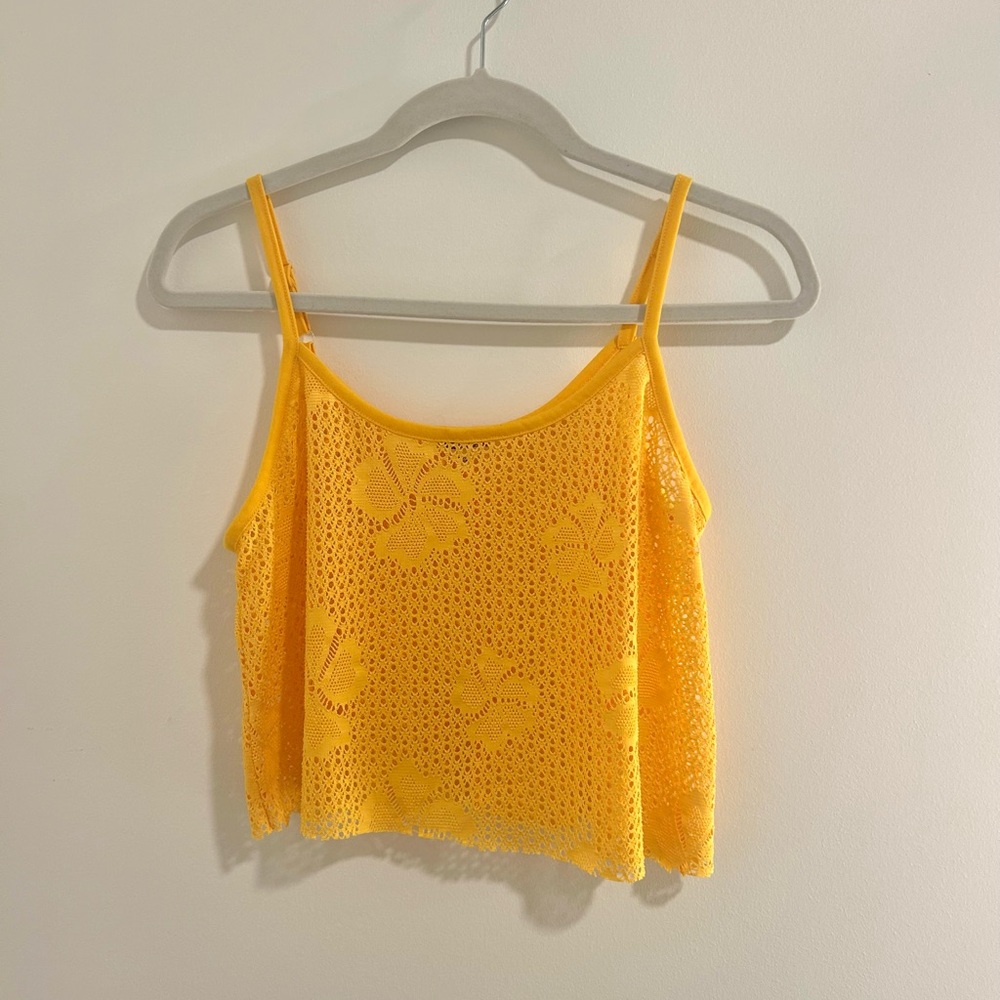 Yellow Lace Women's Top